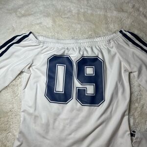 Women's Off-Shoulder Long Sleeve Top - White